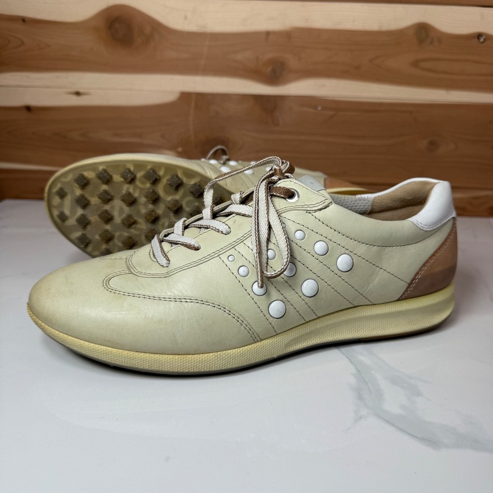 Ecco Street Evo One‎ Golf Shoes Spikeless Tan Ivory Women's US 8.5 / EU 39